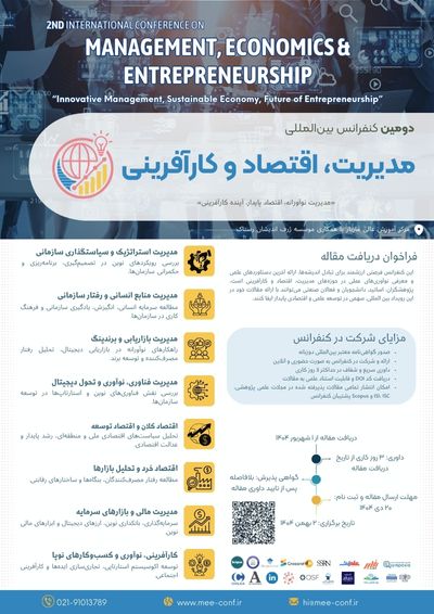 پوستر همایش بینالمللی مدیریت، اقتصاد و کارآفرینی
